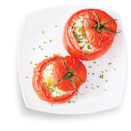Tomates recheados com ricota e espinafre